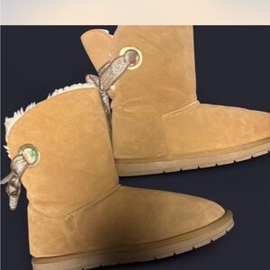 Women’s Tan Suede faux fur Women's Boots